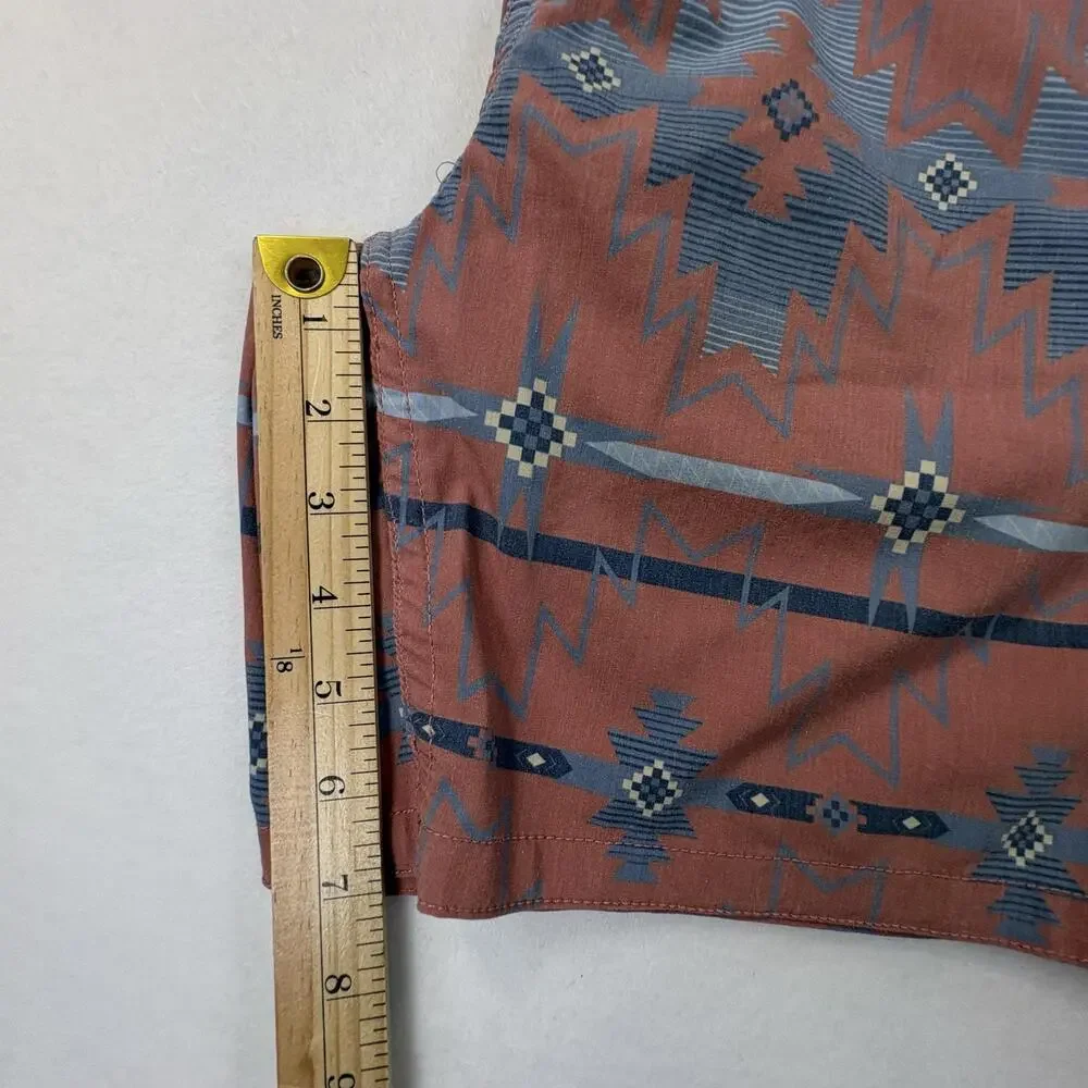Faherty Board Shorts Mens 36 Multicolor Aztec Print Stretch Swim Surf Beach